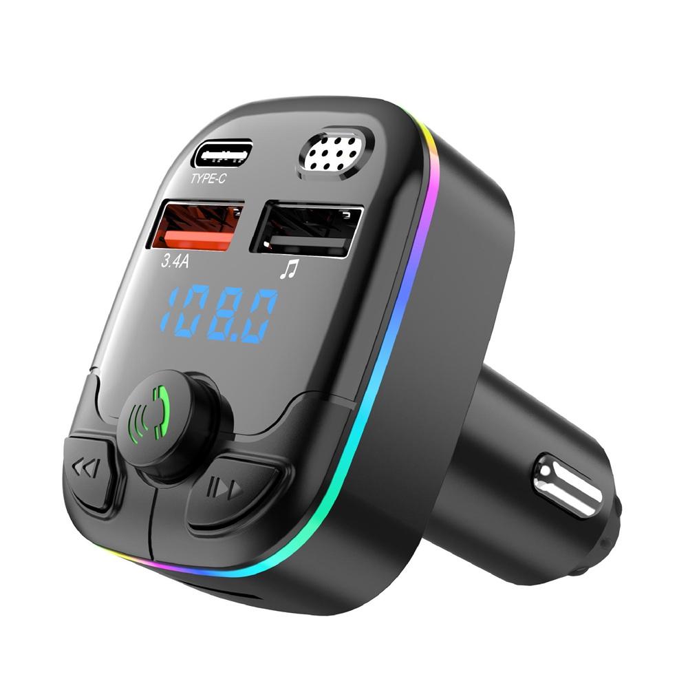 Transmisor FM Bluetooth para Coche con USB-A y USB-C